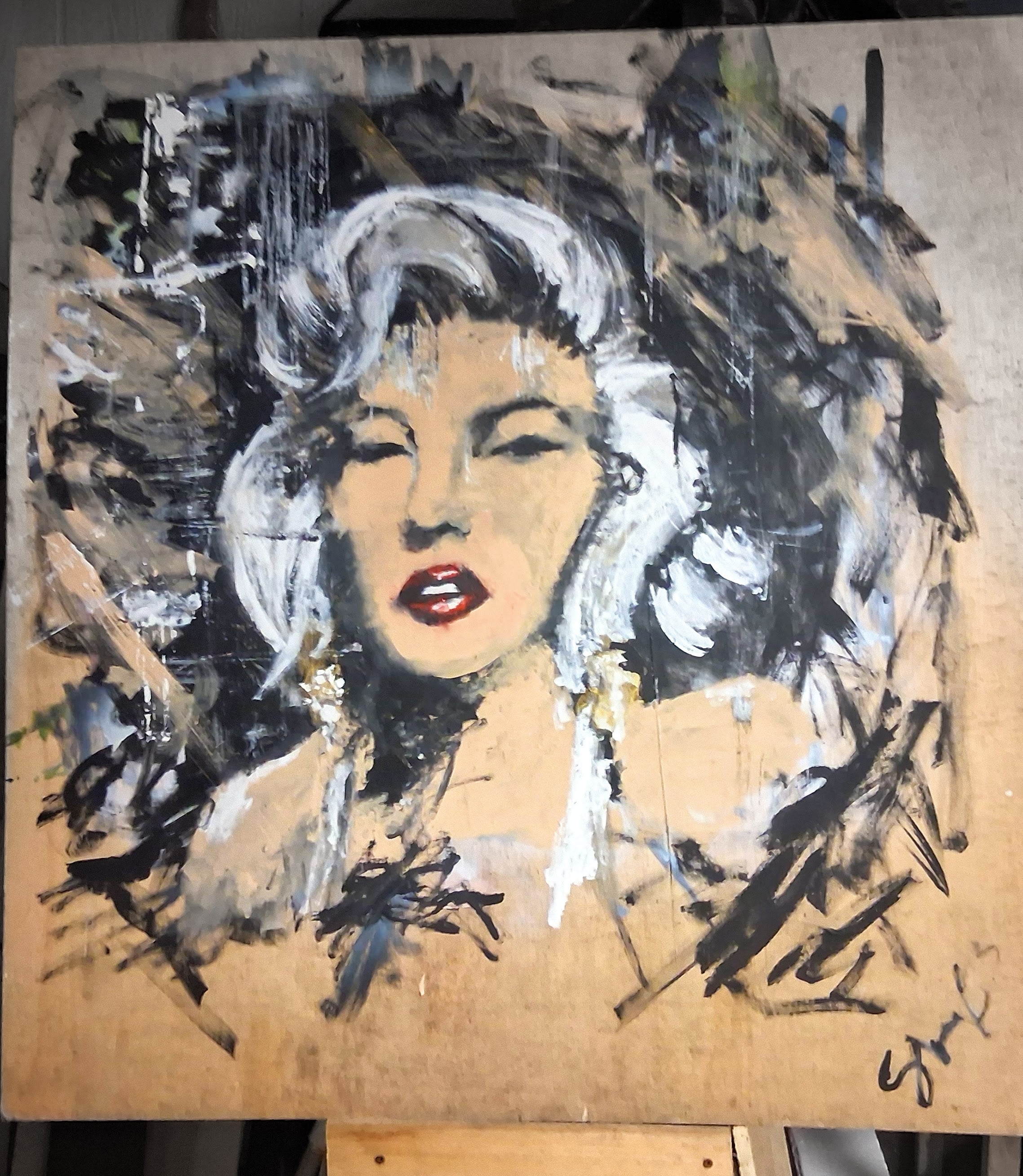 Icon – Original Mixed Media Portrait Painting